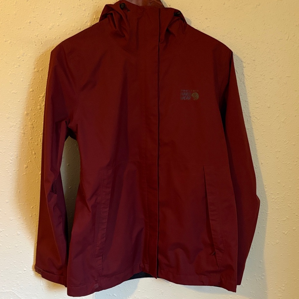 Mountain Hardware Women's Burgundy Waterproof Hooded Jacket